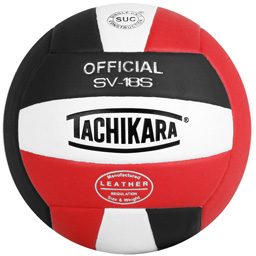 Picture of Tachikara USA SV18S.SWB Composite Leather Volleyball - RedWhite-Black