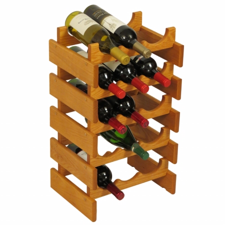 WR35MO 15 Bottle Dakota Wine Rack -  Wooden Mallet