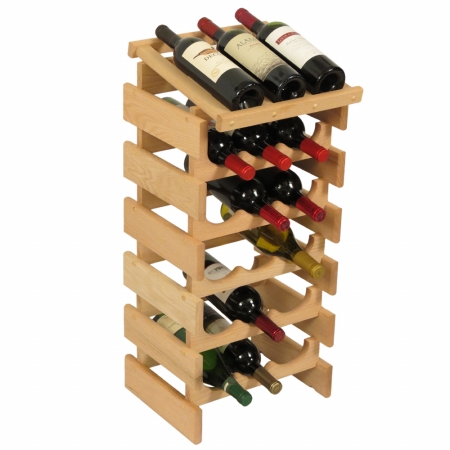 WRD35UN 18 Bottle Dakota Wine Rack with Display Top -  Wooden Mallet