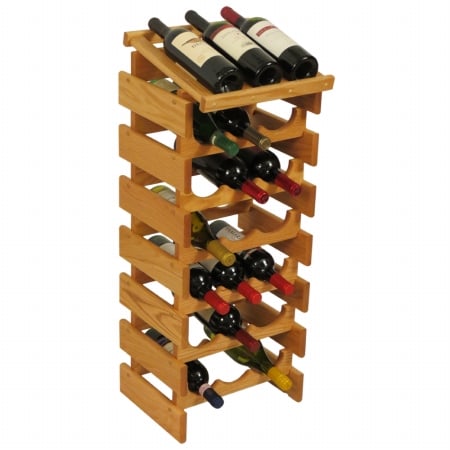 WRD36LO 21 Bottle Dakota Wine Rack with Display Top -  Wooden Mallet