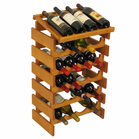 WRD45MO 24 Bottle Dakota Wine Rack with Display Top -  Wooden Mallet