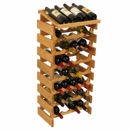 WRD47LO 32 Bottle Dakota Wine Rack with Display Top -  Wooden Mallet