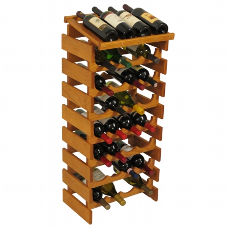 WRD47MO 32 Bottle Dakota Wine Rack with Display Top -  Wooden Mallet