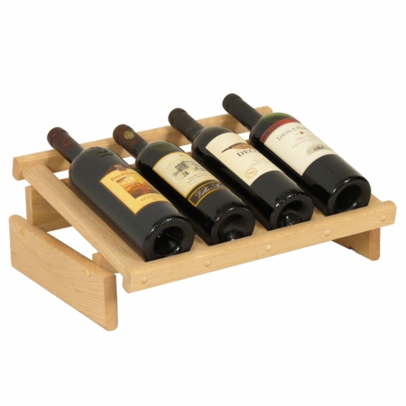 WRD4UN 4 Bottle Dakota Wine Display -  Wooden Mallet