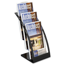 Picture of Deflect-O DEF693604 Leaflet Holder&#44; 3-Tier&#44; 6.94 in. x 6.75 in. x 13.31 in.&#44; Black