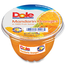Picture of Dole DFC74206011 Fruit Cups- 7 oz.- 12-CT- Mandarin Oranges