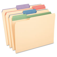 Picture of Esselte ESS84101 Color Tab Folders-Ltr-.33 Cut-11pt-225 Sht Cap-50-BX-MLA