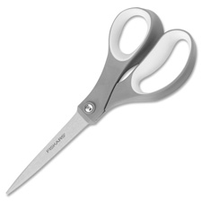 Picture of Fiskars FSK01004761J Contoured Scissors- Softgrip- Straight Handle- 8 in. L- Gray