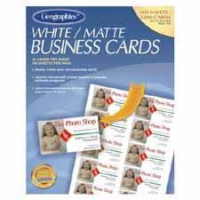 Picture of Geographics GEO46102 Printable Business Cards&#44;Matte&#44;3.5 in. x 2 in.&#44;1000-PK&#44;White