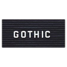 Picture of Ghent GHELG34 Plastic Letters- Replacement- Gothic- .75 in.- White