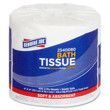 Picture of Genuine Joe GJO2540096 Bath Tissue- 2-Ply- 400SH-RL- 4 in. x 3.15 in.- 96RL-CT- WE