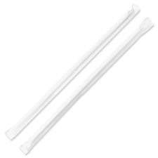 Picture of DDI 931924 Genuine Joe Individually Wrapped Straws  7-3/4&quot;  500/PK  Translucent Case of 5
