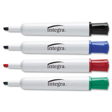 Integra ITA33309 Dry-Erase Marker- Chisel Tip- Red
