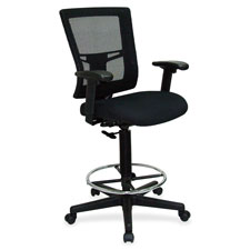 Picture of Lorell LLR43100 Drafting Stool Chair- 27 in. x 25 in. x 48 in.- Black