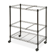Picture of Lorell LLR45650 Mobile Filing Cart- 2-Tier- Ltr-Lgl- 26 in. x 12.5 in. x 30 in.- Black