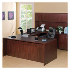 Rectangular Desk Shell - 48"W x 30"D x 29-1/2" - Mahogany - Essentials Series