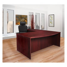 Picture of Lorell LLR79044 Hutch with Doors&#44; 66 in. x 16 in. x 39 in.&#44; Mahogany