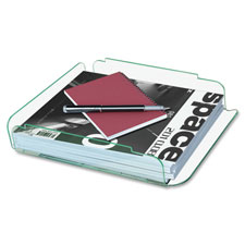 Single Stack Letter Tray, 10 in. x 13.25 in. x 2.5 in., CL-GN Acrylic