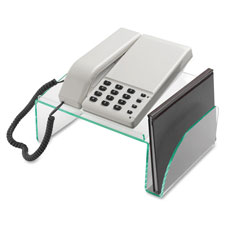 Picture of Lorell LLR80661 Phone Stand- 11 in. x 10 in. x 5.5 in.- Clear-Green