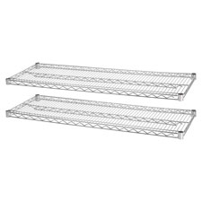 Picture of Lorell LLR84183 Industrial Wire Shelving- 2 Extra Shelves-48 in. x 18 in.- 2-PK- CE