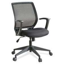 Picture of Lorell LLR84868 Executive Chair- Mesh Mid Back- 27 in. x 26 in. x 40.75 in.- BK