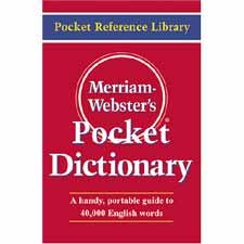 Picture of Merriam-Webster MER530 Pocket Dictionary-40000 Entries-416 Pages-3.5 in. x 5.38 in.-Red