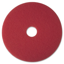 Picture of 3M MMM08387 Buffer Pad- Removes Scuff Marks- 12 in.- 5-CT- Red