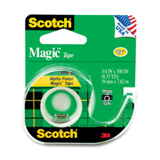 MMM105 Magic Tape With Dispenser, .75 in. x 300 in., 1-RL,Clear
