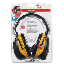 Picture of 3M MMM9054100000V Earmuf Safety Headset with Radio- Noise Reductn- LCD- BK-YW