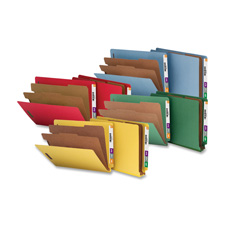 Picture of Nature Saver NATSP17372 Classification Folders&#44; End Tab&#44; Ltr&#44; 2-Div&#44; 10-BX&#44; Red