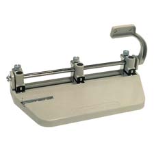 Picture of Skilcraft NSN1393942 Adjustable 3-Hole Punch&#44; .25 in. Holes&#44; 25-Sheet Cap&#44; Beige