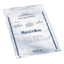Picture of Pm Company PMC58001 Disposable Money Bag- Plastic- 9 in. x 12 in.- 100-PK- Opaque
