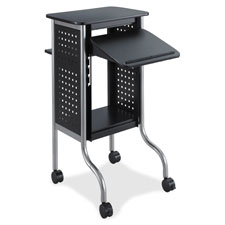 Picture of Safco SAF8945BL Scoot Presentation Cart&#44; 21.5 in. x 30.25 in. x 40.5 in.&#44; Black