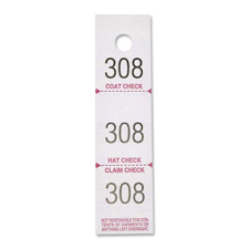 SPR99300 Coat Check Tickets 3Part 500PK White SPR99300 Coat Check Tickets 3Part 500PK White
