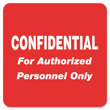 Picture of Tabbies TAB40570 Confidential Label- Personnel Only- 2 in. x 2 in.- 500-RL-RD