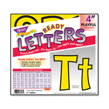 Picture of Trend Enterprises TEPT79743 Letters- Punch Out- Playful- 4 in.- 3-PK- Yellow