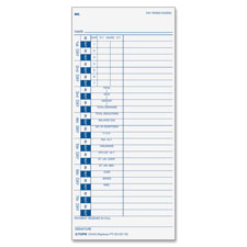 Picture of Tops TOP12443 Time Cards- For Pyramid Time Clocks- 143 lb.- 100-PK- 4 in. x 9 in.