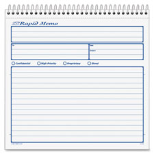 TOP4151 Rapid Memo Book- Carbonless- 2-Part- 8.5 in. x 7.75 in.