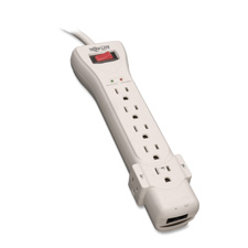 Tripp Lite TRPSUPER7TEL15 Surge Protector- 7 Outlet- 2520 Joules- 15 ft. Cord- Gray -  Interex By Tripp-Lite