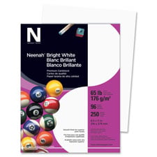 Card Stock Paper- 65 lb.- 8.5 in. x 11 in.- 250-PK- Bright White -  Wausau Papers, WA464294