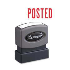 Picture of Shachihata Inc XST1047 Posted Pre-inked Stamp- .5 in. x 1.63 in. Impression- Red Ink