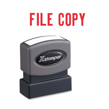 Picture of Shachihata Inc XST1071 File Copy Pre-inked Stamp- .5 in. x 1.63 in.- Red Ink