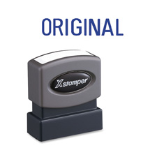 Picture of Shachihata Inc XST1111 Original Pre-ink Stamp- .5 in. x 1.63 in. Impression- Blue Ink