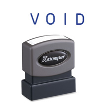 Picture of Shachihata Inc XST1117 Void Pre-ink Stamp- .5 in. x 1.63 in. Impression- Blue Ink