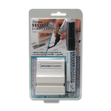Picture of Shachihata Inc XST35302 Small Security Stamp Kit- with Marker- .5 in. x 1.69 in.- Black