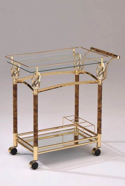 Picture of Acme Furniture 98002 Mace Golden, Clear Serving Cart