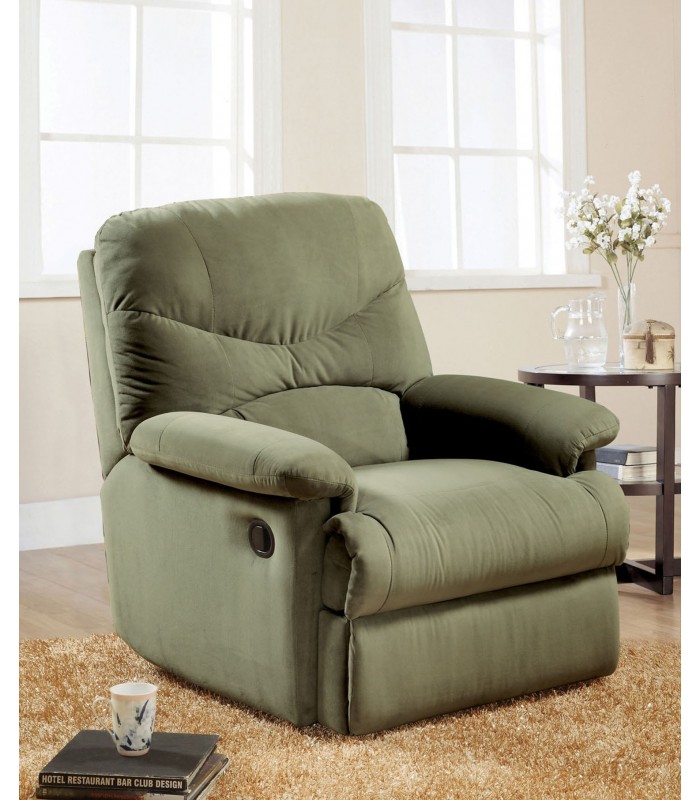 Acme Furniture 00630 Arcadia Contemporary Microfiber Recliner in Sage Finish