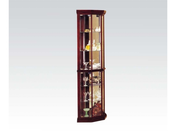 Picture of Acme Furniture 02347 Martha Cherry Corner Curio Cabinet in Contemporary Style