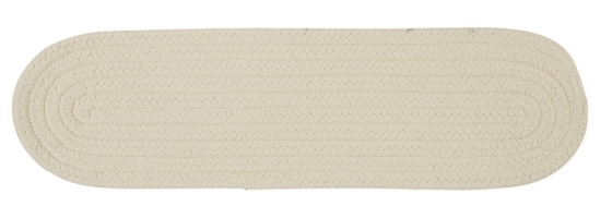 Picture of Colonial Mills BR10A008X028X Boca Raton - White Stair Tread - single Rug