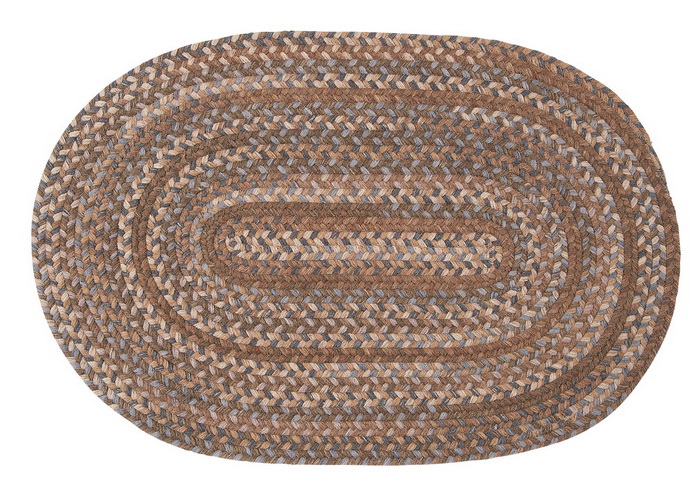 Rug OH88R120X120 Oak Harbour - Cashew 10 ft. round Braided Rug -  Colonial Mills